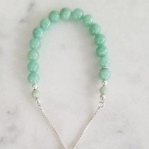 Silver Chain & Burma Jade Bracelet
